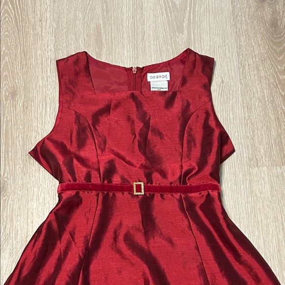 George Vintage Red Formal Kids Sleeveless Dress Sz 14 - Picture 4 of 6